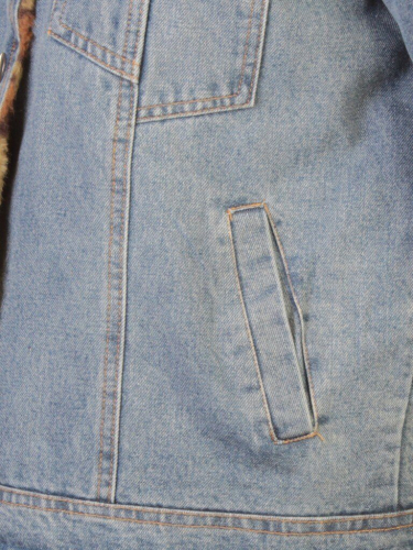000 BLUE/GREEN Куртка джинсовая с плюшем Misifeer размер L - 46