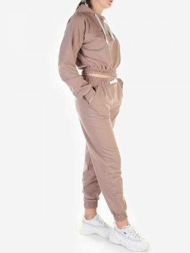 Y276 BROWN Спортивный костюм женский (100% хлопок) размер 48