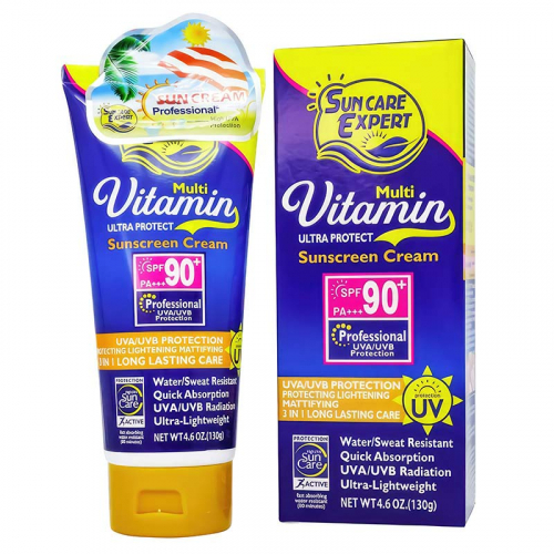 Копия Солнцезащитный крем для тела и лица Sun Care Expert Multi Vitamin SPF 90+ РА+++,130 g