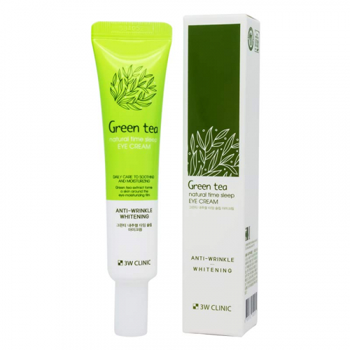 Крем для кожи вокруг глаз 3W Clinic Green Tea, 40gr