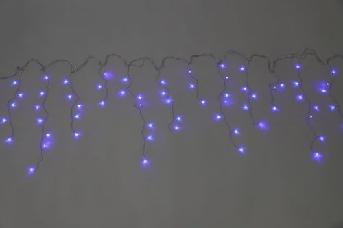 Гирлянда светодиодные фары Бахрома, соедин, 3м (0,3х0,5х0,7м), цвет синий 160LED, 220В, контроллер