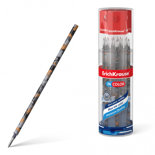 13р. 19р.Стержень гелевый 0.5 ErichKrause® InColor® Rough Native, 129 мм, цвет чернил синий (инд. пакеты в тубусе по 30 шт.)