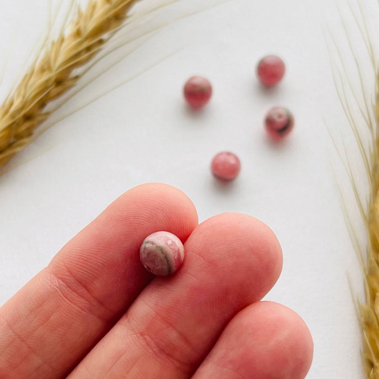 Радуга Самоцветов Бусины для украшений из Родохрозита (5 шт)