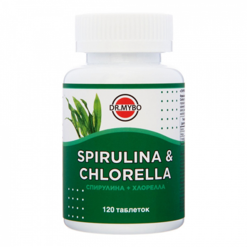 DR. MYBO Spirulina+Chlorella Спирулина+Хлорелла 120таб