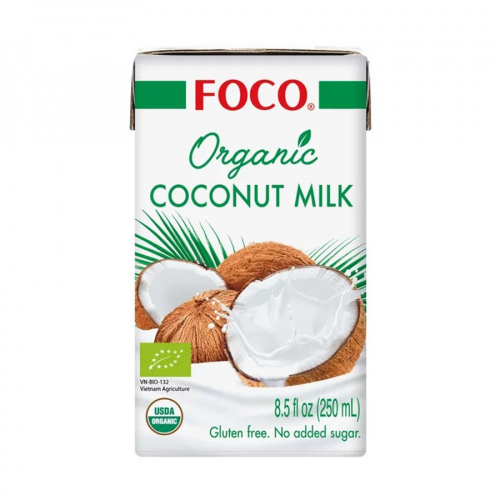 FOCO Organic tetra pak Кокосовое молоко 250мл