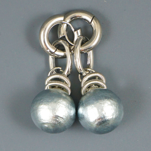 Серьги Cotton pearl серебро