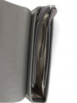 Сумка женская искусственная кожа Ch&K-8643, 1отд, плечевой ремень, серый 257634