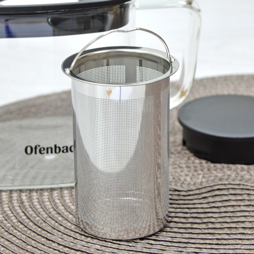 Чайник заварочный 0,6л стеклянный, со съемным ситечком, Ofenbach арт.100611S