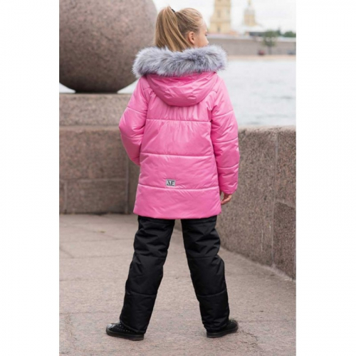 Детский Зимний Костюм Frosty Style расцветка Черный Розовый