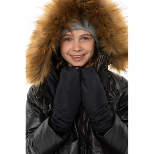 Зимнее пальто Wind расцветка коричневый, в комплекте краги и шапка