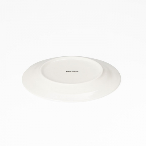 Тарелка фарфоровая десертная Доляна «Праздничное настроение», d=20,5 см, цвет белый