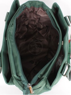 Сумка женская текстиль CF-2328, 1отдел, плечевой ремень, зеленый 256558