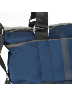 Сумка женская текстиль BoBo-8501-1, 1отдел, плечевой ремень, синий/серый 238614