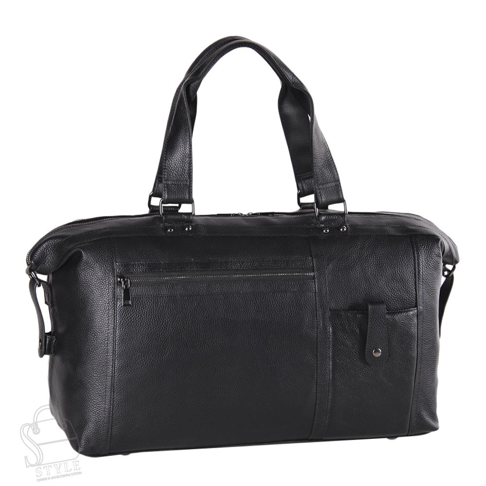 Сумка дорожная кожаная 8059G black S-Style