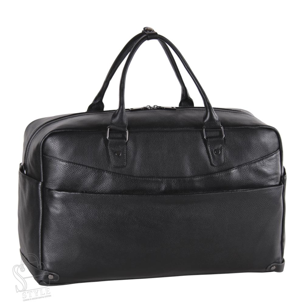 Сумка дорожная кожаная 8061G black S-Style