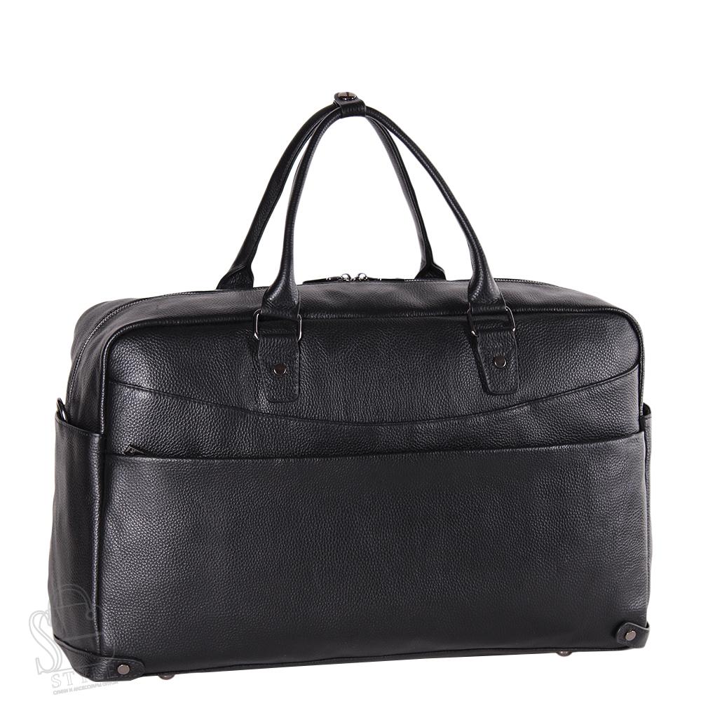 Сумка дорожная кожаная 8061G black S-Style