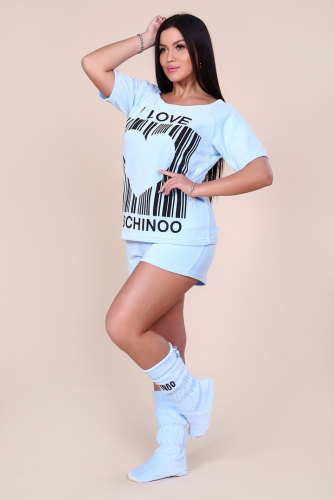 Костюм с сапожками - MOSCHINOO - 217 - голубой