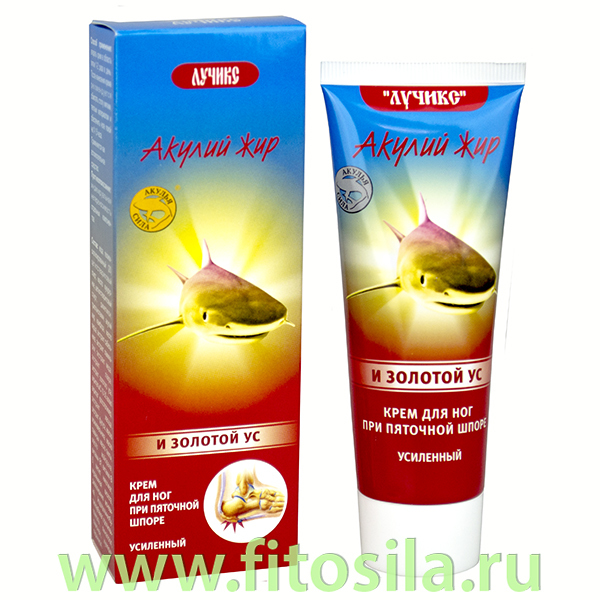 Акулий жир - Акулья Сила Золотой ус крем для ног при пяточной шпоре, усиленный