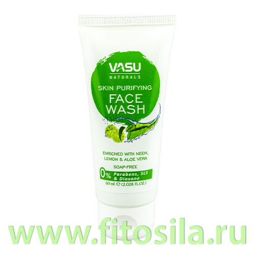 Средство для умывания лица Очищающее с Нимом, лимоном и алоэ вера(Skin purifying face wash ) 60мл Trichup ** Срок до 09,2025