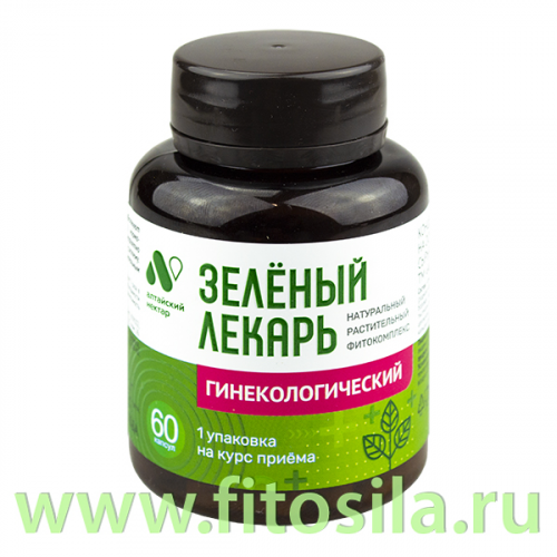 Фитокомплекс Гинекологический Зеленый лекарь ПЭТ банка, капс. 0,47 г №60 