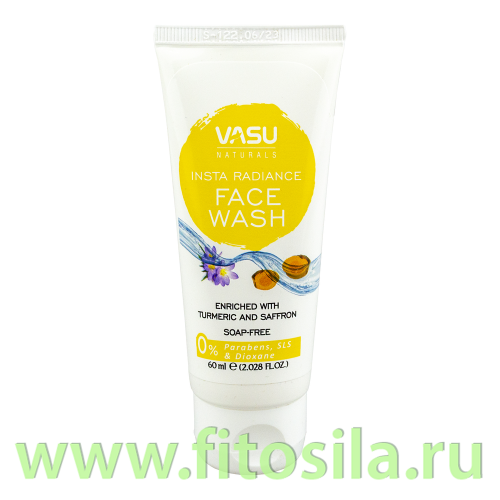 Средство для умывания  Сияние с куркумой и шафраном ( VASU Insta Radiance face Wash ) 60мл Trichup