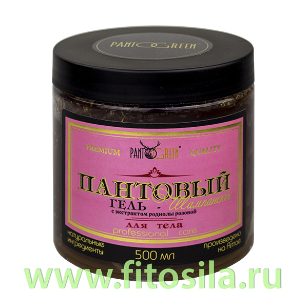 Пантовый гель для лица и тела с экстрактами родиолы розовой и красного корня, 500 мл, ТМ