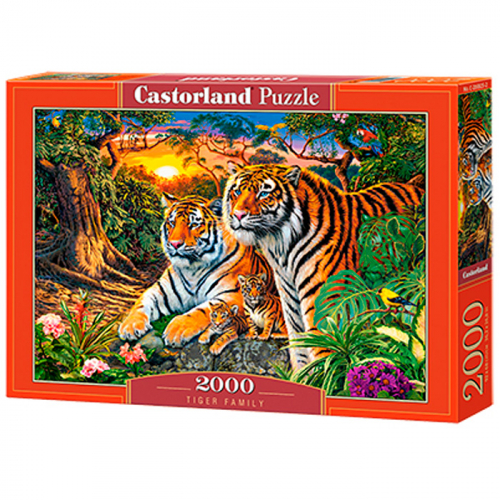 Пазл 2000 Семья тигров С-200825 Castor Land в Нижнем Новгороде