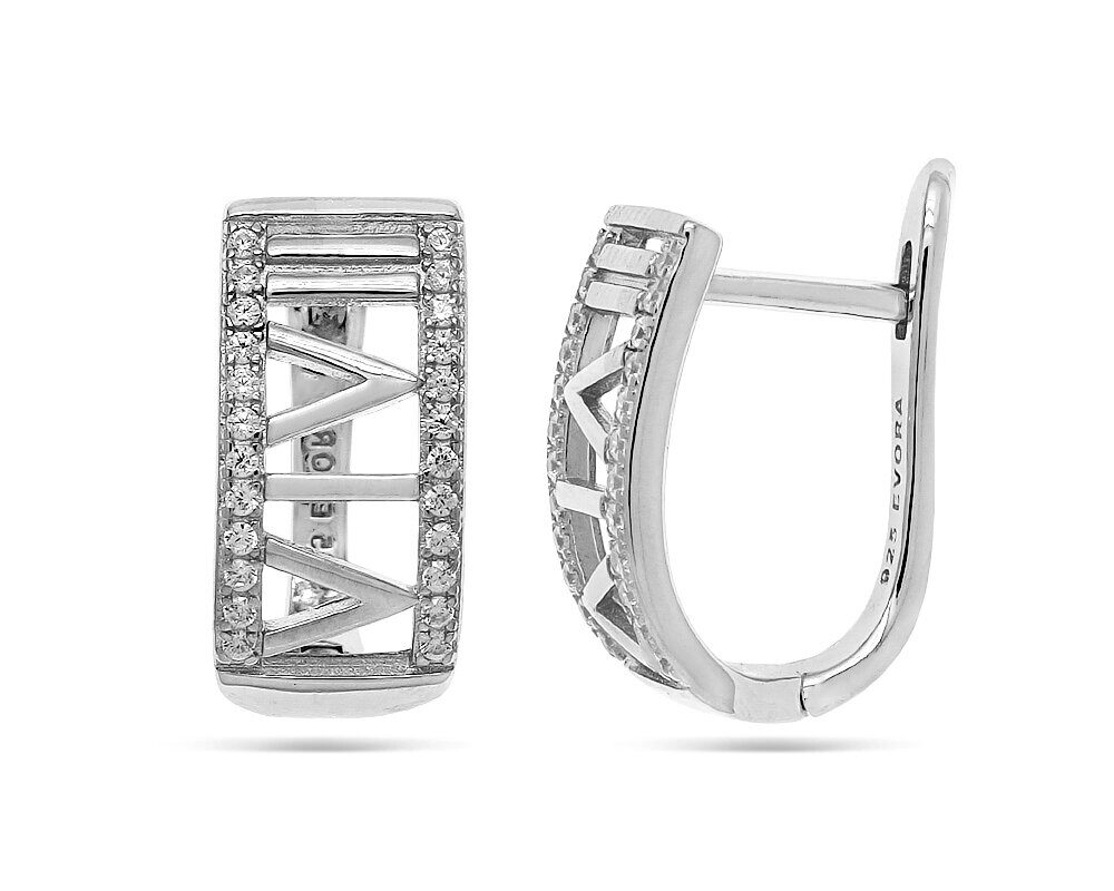 Серьги из серебра куб.циркон., МЦВА385