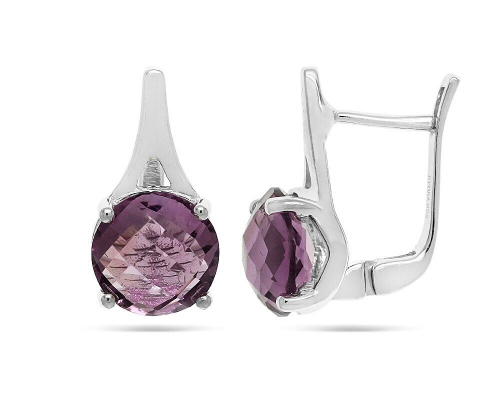 Серьги из серебра аметист, Вероника