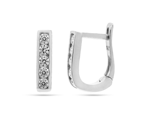 Серьги из серебра куб.циркон., Тцс103-1