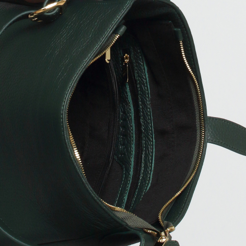 Сумка: Женская кожаная сумка Richet 3190LG 353 Зеленый