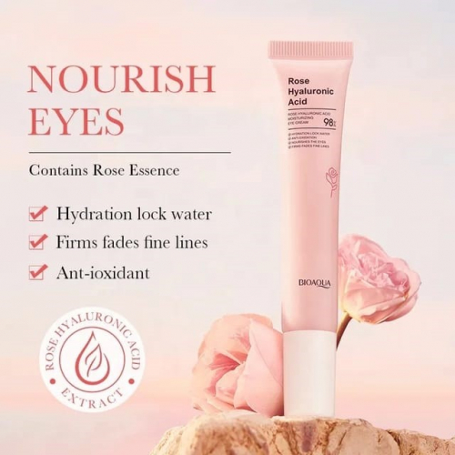 BIOAQUA  Крем для век ROSE & HA Увлажняющий Омолаживающий РОЗА  20г  (BQY-60483)