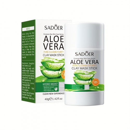 SADOER  Маска - Стик для лица ALOE VERA Глиняная Очищающая  40г  (SD-30960)