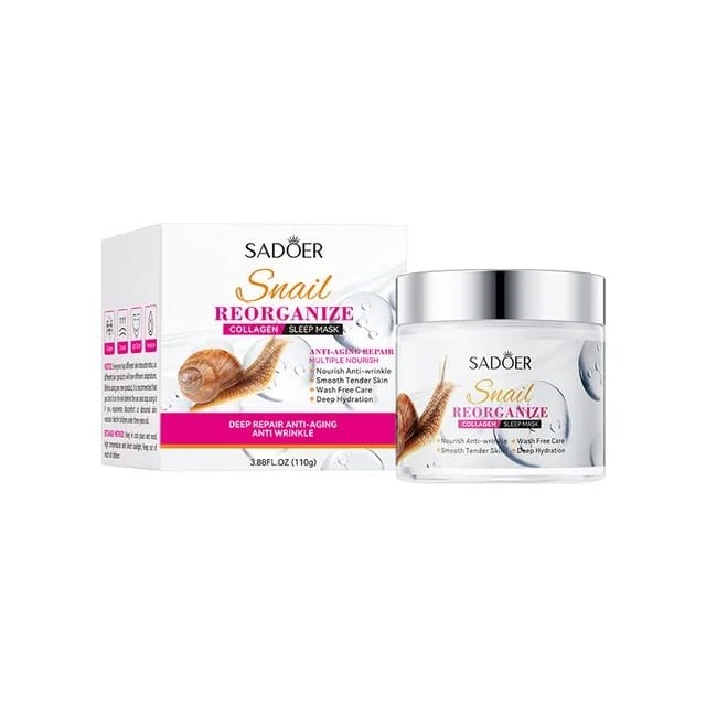SADOER Маска для лица Ночная SNAIL Reorganize УЛИТКА и КОЛЛАГЕН 110г (SD-51216)