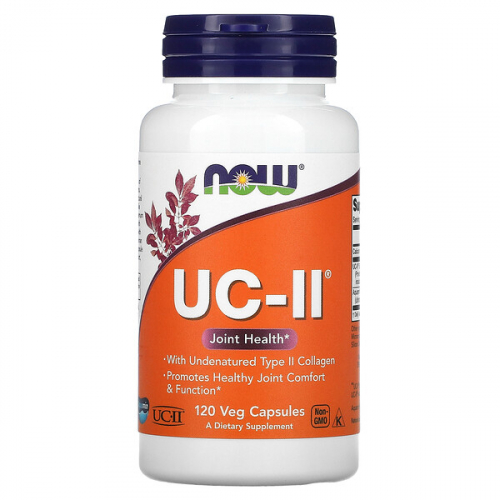 NOW Foods, UC-II, добавка для здоровья суставов, неденатурированный коллаген типа II, вегетарианские капсулы