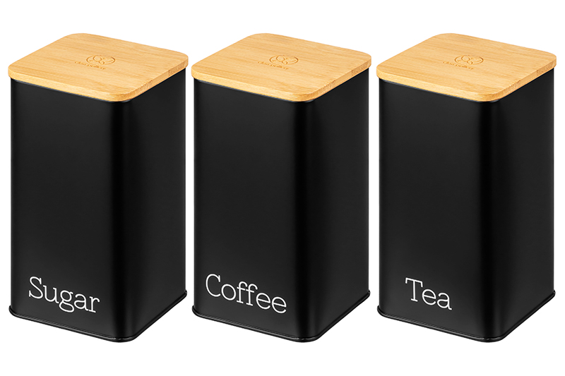 Набор 3 банок для сыпучих продуктов 1,6 л 9,5*9,5*18,5 см