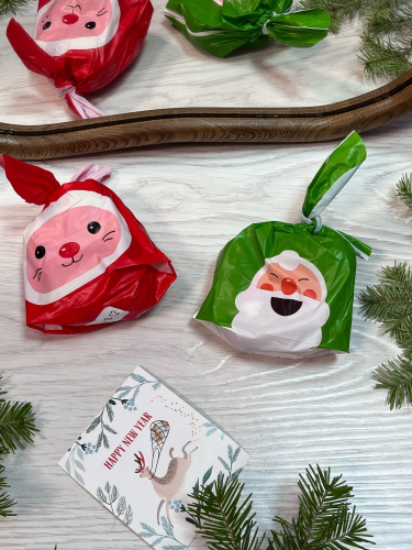 Носки в пакете новогодние Komax + игрушка случайная