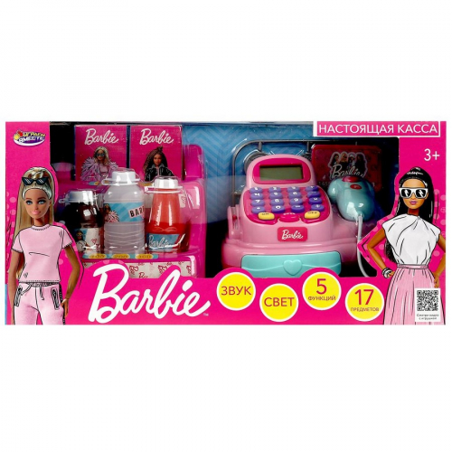 Касса Barbie свет-звук, кор.34*16,5*17см