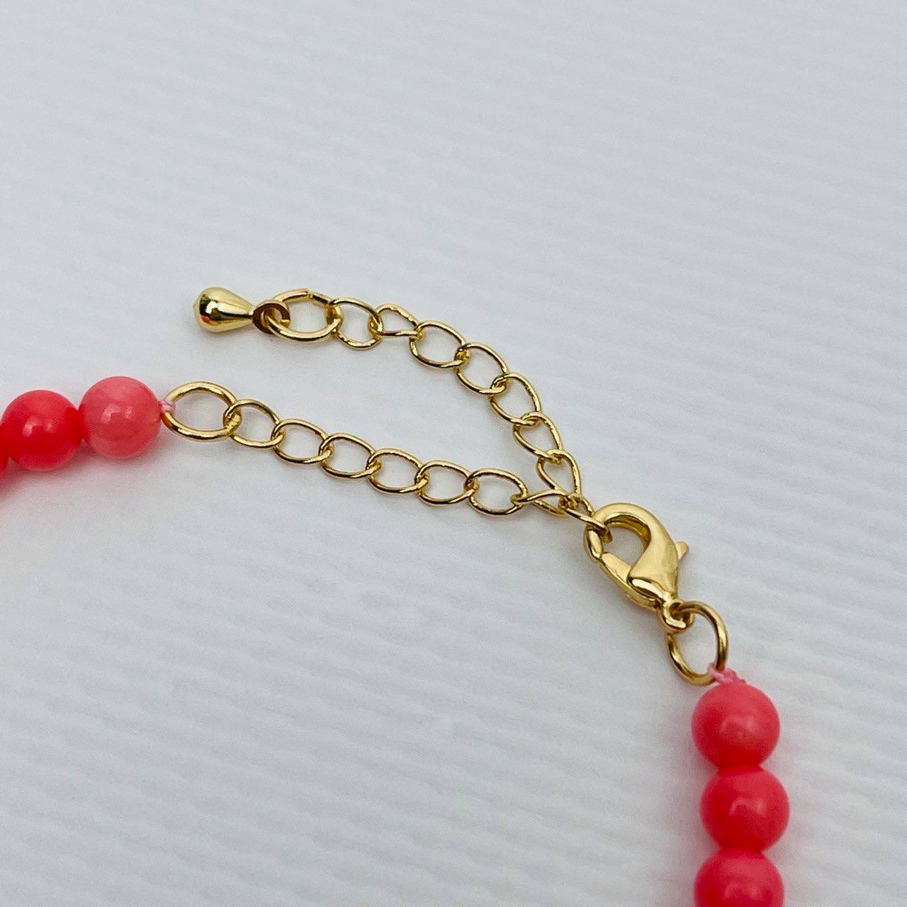 Радуга Самоцветов Браслет из розового Коралла и Жемчуга