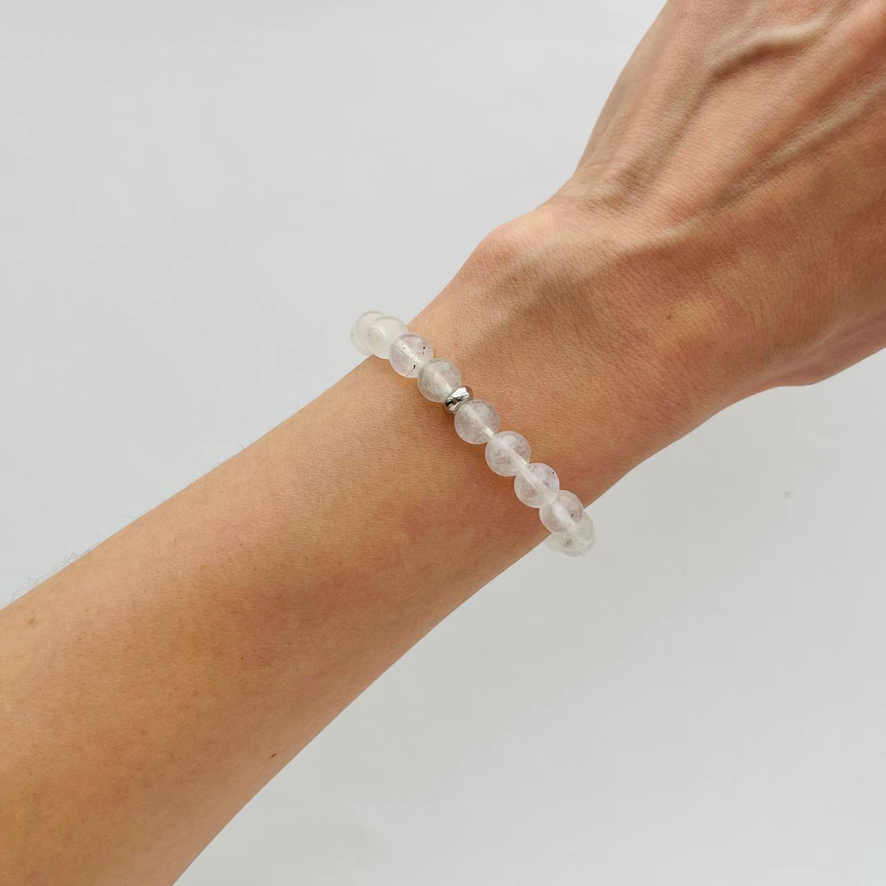 Радуга Самоцветов Браслет из Лунного камня со вставкой