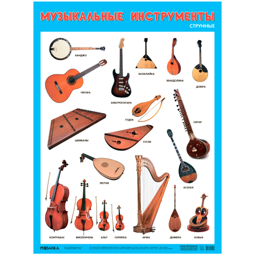 Плакат 978-5-43153-056-2 Музыкальные инструменты. Струнные в Нижнем Новгороде