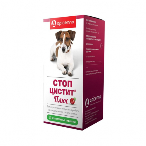 Apicenna Жевательные таблетки для собак при заболеваниях мочевыделительной системы, 40*1000 мг.
