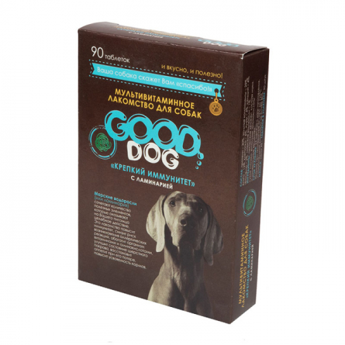 Good Dog Мультивитаминное лакомство для собак, КРЕПКИЙ ИММУНИТЕТ, 90 таб.