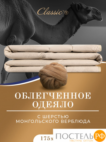 CLASSIC by T ВОСТОК Одеяло 175х200,1пр, хлопок/вербл.шер.сть/полиэф.вол.