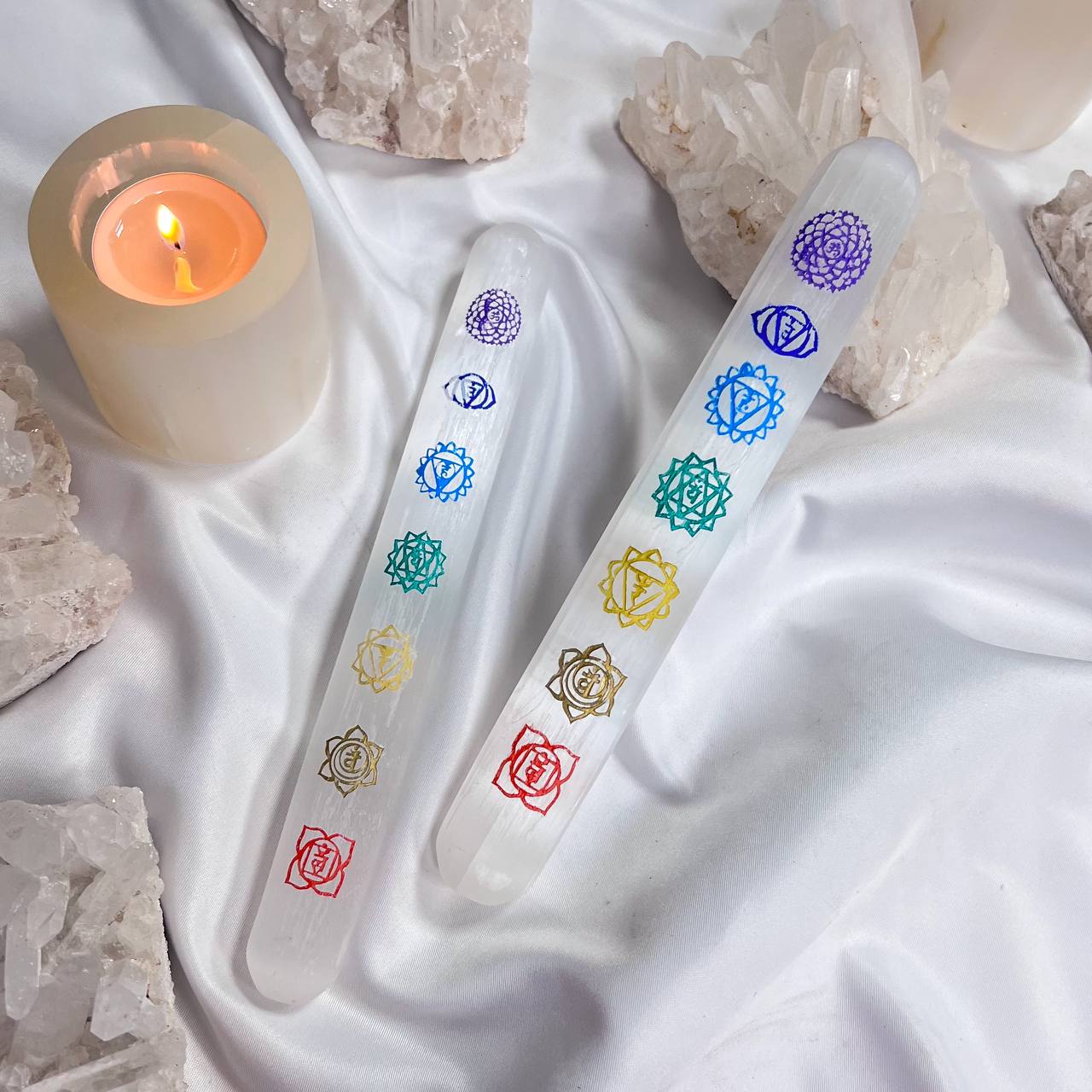 Радуга Самоцветов Массажная палочка из Селенита