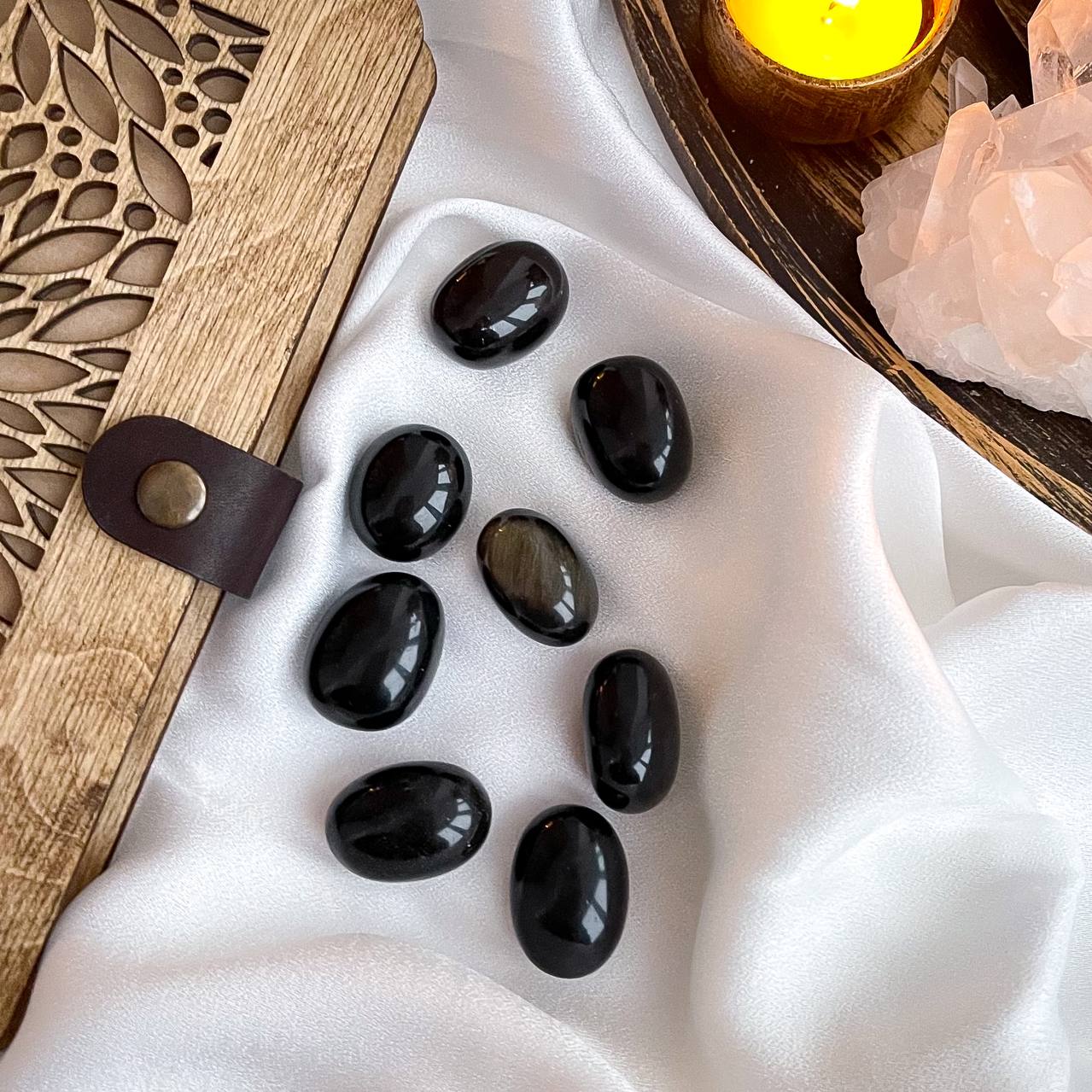 Радуга Самоцветов Галтовка из золотистого Обсидиана