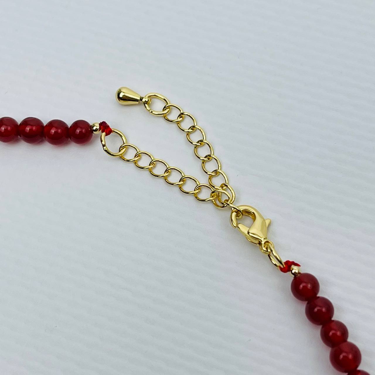 Радуга Самоцветов Бусы из Сердолика со вставкой