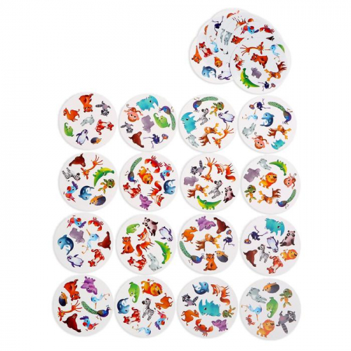 Настольная игра «Дуббль», 24 пластиковые карточки