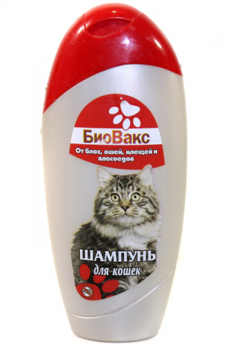 БиоВакс Шампунь для кошек от блох, вшей и клещей, 250 мл