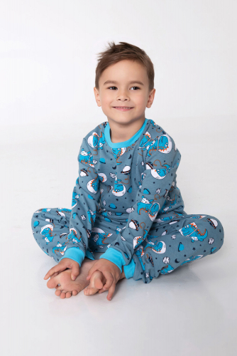 КосмоДино - детская пижама теплая